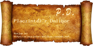 Placzintár Dalibor névjegykártya